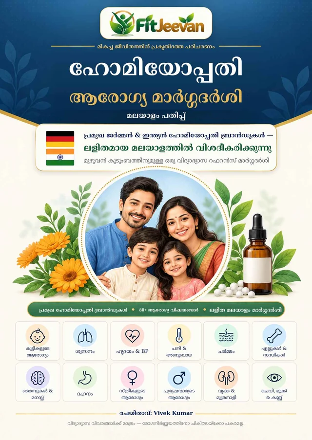 ഹോമിയോപ്പതി ആരോഗ്യ ഗൈഡ് — കവർ