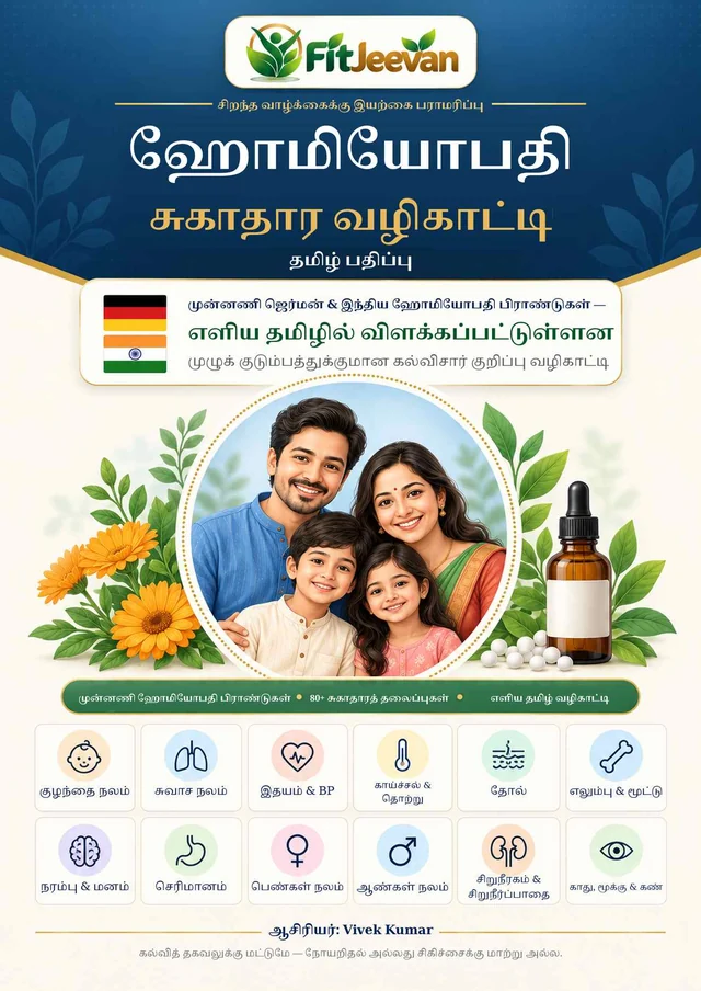 ஹோமியோபதி உடல்நல வழிகாட்டி — அட்டைப்படம்