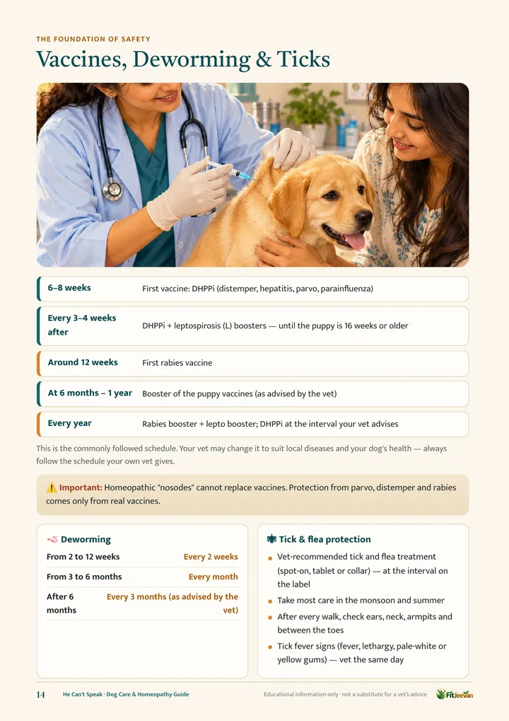 Vaccines, deworming & ticks