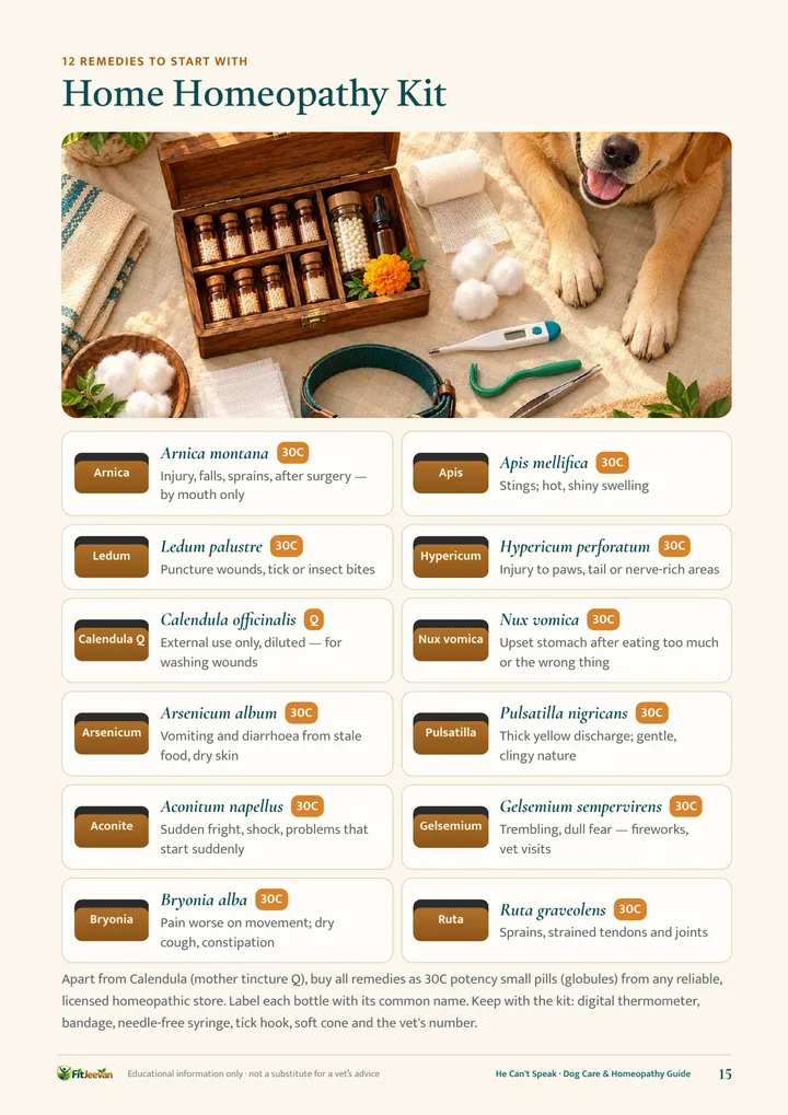 Home homeopathy kit — 12 remedies