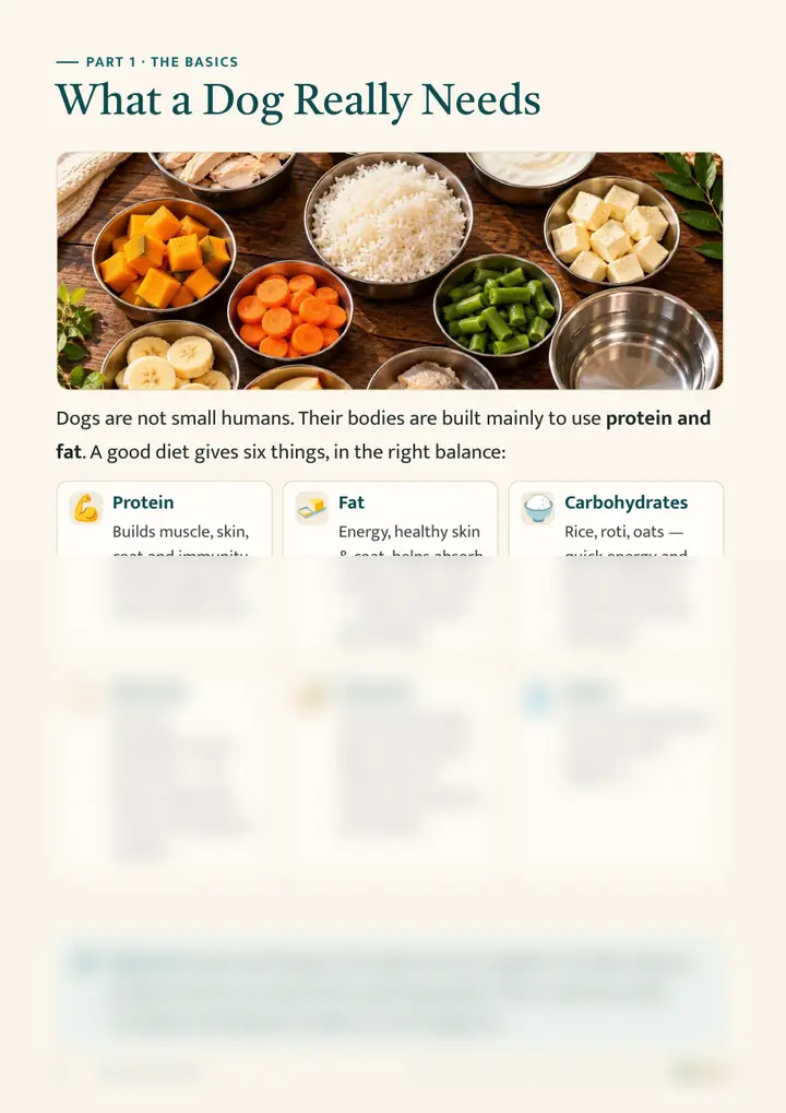 Sample page: What a dog really needs