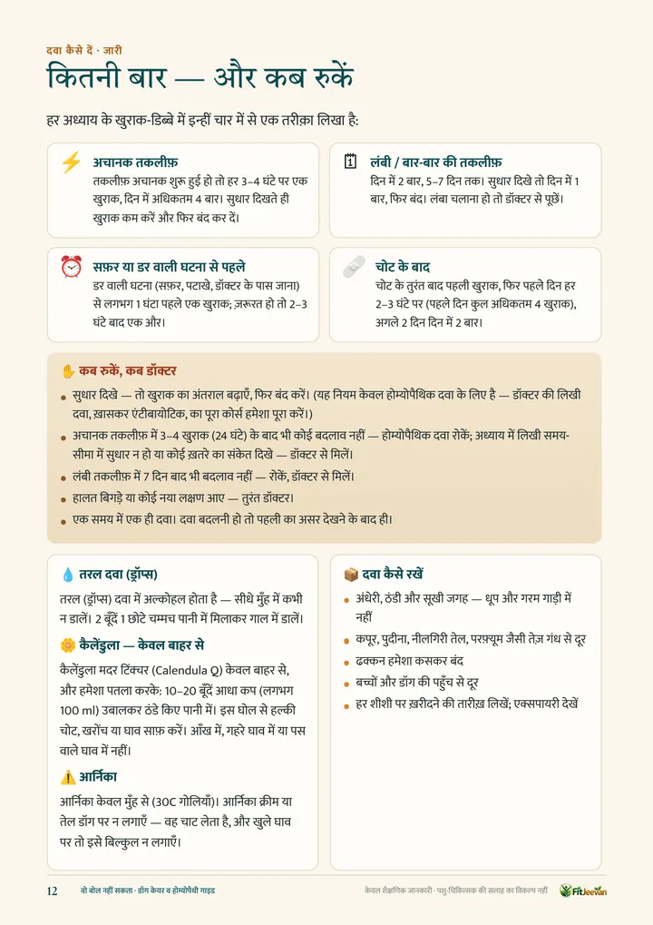 कितनी बार, और कब रुकें