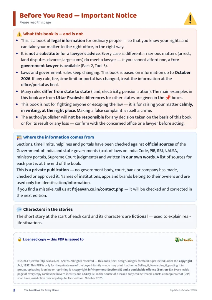 Before you read — an honest notice