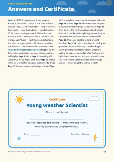 Quiz + child’s certificate