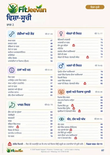 ਵਿਸ਼ਾ-ਸੂਚੀ ਭਾਗ 2
