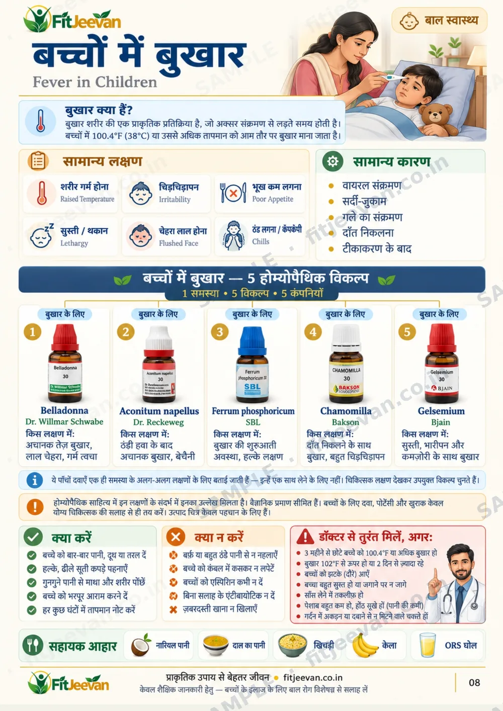 नमूना पेज — बच्चों में बुखार (पृष्ठ 08)